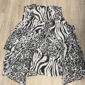 Milano Zebra Print Top in Black and White
